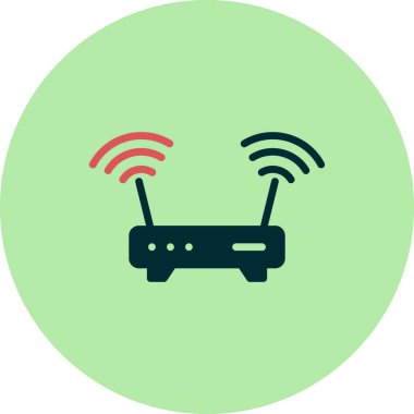 Modem. Web simgesi basit illüstrasyon