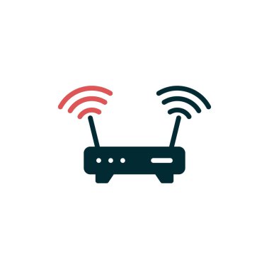 Modem. Web simgesi basit illüstrasyon