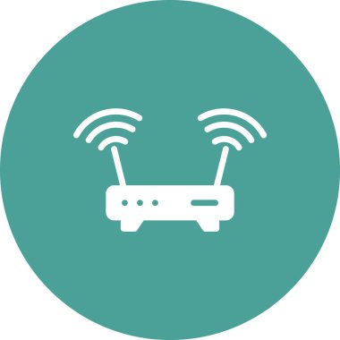 Modem. Web simgesi basit illüstrasyon