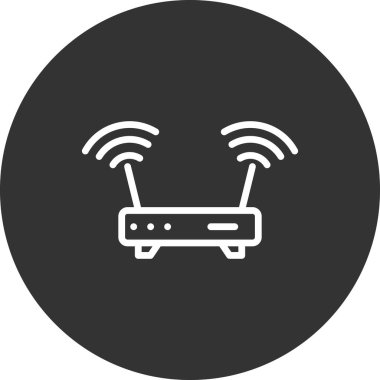 Modem. Web simgesi basit illüstrasyon