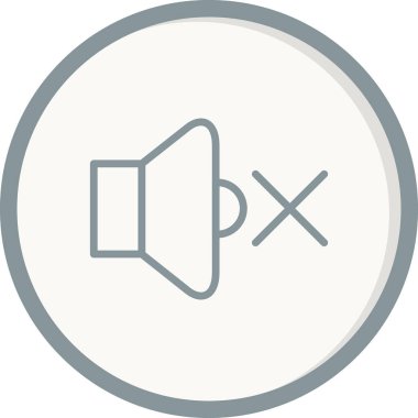 sessiz işareti, ses simgesi vektör çizimi yok