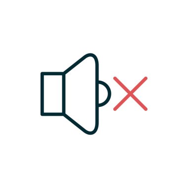 sessiz işareti, ses simgesi vektör çizimi yok