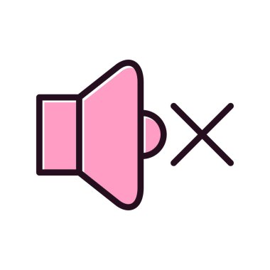 sessiz işareti, ses simgesi vektör çizimi yok