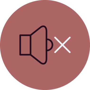 sessiz işareti, ses simgesi vektör çizimi yok