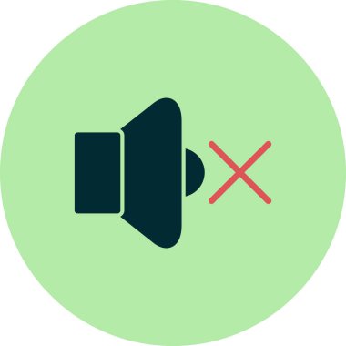 sessiz işareti, ses simgesi vektör çizimi yok