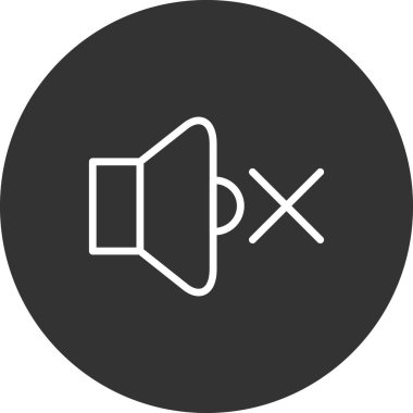 sessiz işareti, ses simgesi vektör çizimi yok