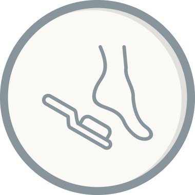 Pedikür ikon vektör illüstrasyonu