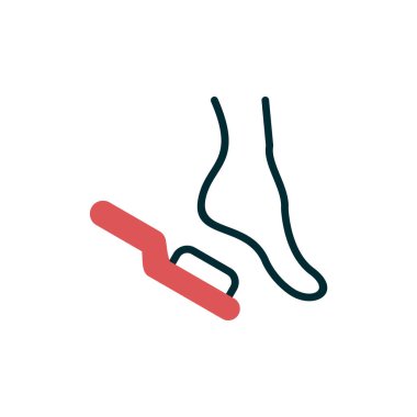 Pedikür ikon vektör illüstrasyonu