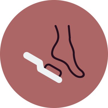 Pedikür ikon vektör illüstrasyonu