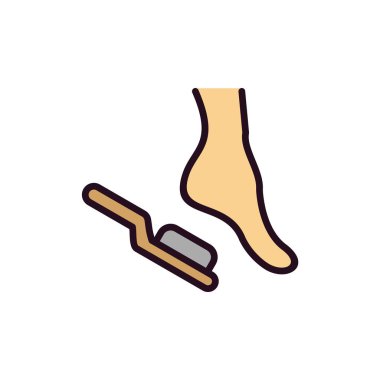 Pedikür ikon vektör illüstrasyonu