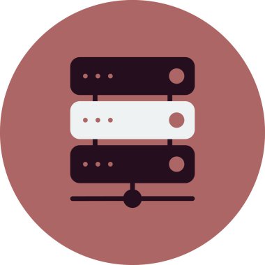 data sunucusu basit simge, vektör illüstrasyonu