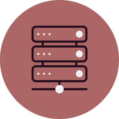 data sunucusu basit simge, vektör illüstrasyonu