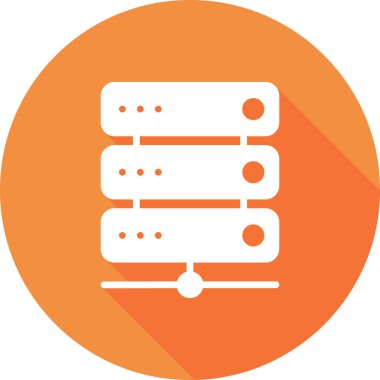 data sunucusu basit simge, vektör illüstrasyonu