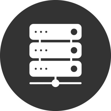 data sunucusu basit simge, vektör illüstrasyonu