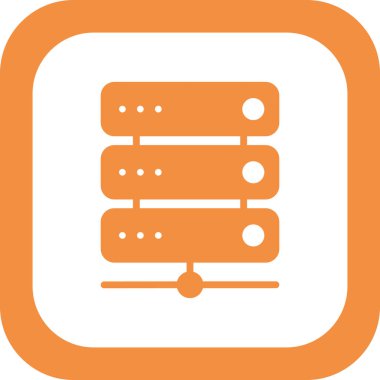 data sunucusu basit simge, vektör illüstrasyonu