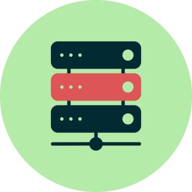 data sunucusu basit simge, vektör illüstrasyonu