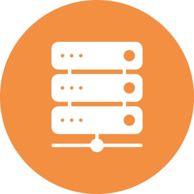 data sunucusu basit simge, vektör illüstrasyonu