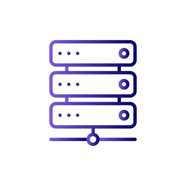 data sunucusu basit simge, vektör illüstrasyonu