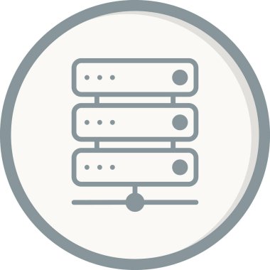 data sunucusu basit simge, vektör illüstrasyonu