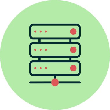 data sunucusu basit simge, vektör illüstrasyonu