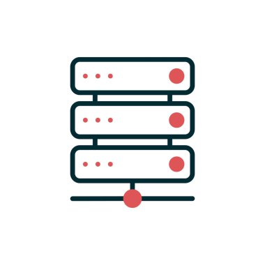 data sunucusu basit simge, vektör illüstrasyonu