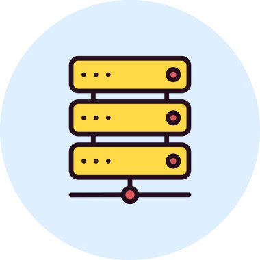 data sunucusu basit simge, vektör illüstrasyonu