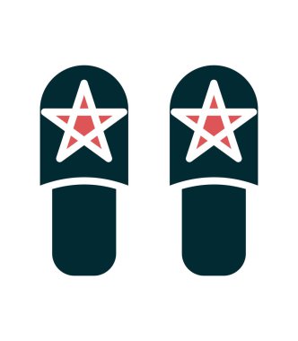 Bir yıldız simgesinin vektör illüstrasyonu