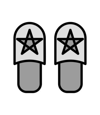 Bir çift terliğin vektör çizimi