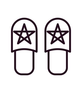 terlik simgesi vektörü web ve mobil uygulama tasarımı için beyaz arkaplanda izole edilmiş, ayakkabı logosu konsepti