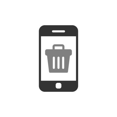 akıllı telefon simgesi, düz vektör illüstrasyon tasarımı