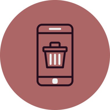 akıllı telefon simgesi, düz vektör illüstrasyon tasarımı