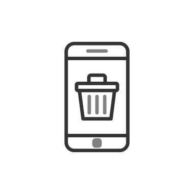 akıllı telefon simgesi, düz vektör illüstrasyon tasarımı