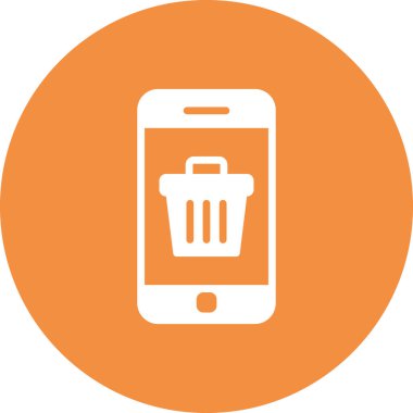 akıllı telefon simgesi, düz vektör illüstrasyon tasarımı