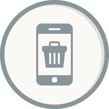 akıllı telefon simgesi, düz vektör illüstrasyon tasarımı