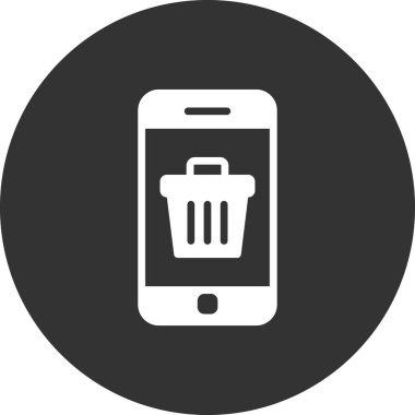 akıllı telefon simgesi, düz vektör illüstrasyon tasarımı