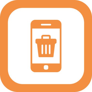 akıllı telefon simgesi, düz vektör illüstrasyon tasarımı