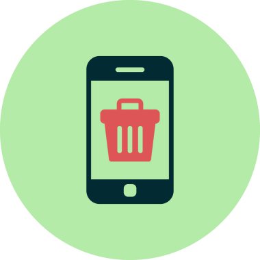 akıllı telefon simgesi, düz vektör illüstrasyon tasarımı