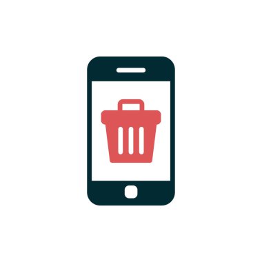 akıllı telefon simgesi, düz vektör illüstrasyon tasarımı