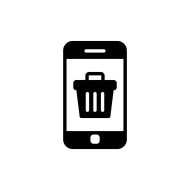 akıllı telefon simgesi, düz vektör illüstrasyon tasarımı