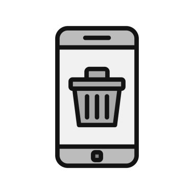 akıllı telefon simgesi, düz vektör illüstrasyon tasarımı