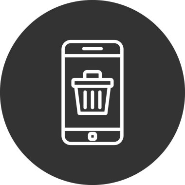 akıllı telefon simgesi, düz vektör illüstrasyon tasarımı