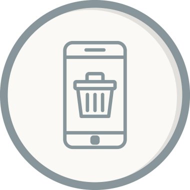 akıllı telefon simgesi, düz vektör illüstrasyon tasarımı