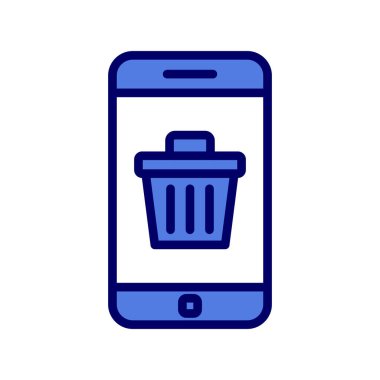 akıllı telefon simgesi, düz vektör illüstrasyon tasarımı