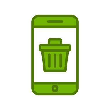 akıllı telefon simgesi, düz vektör illüstrasyon tasarımı