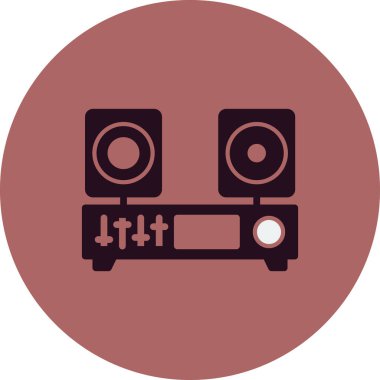 Bir müzik simgesinin vektör illüstrasyonu