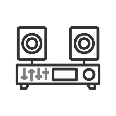 Bilgisayar ve aygıt simgesinin vektör çizimi