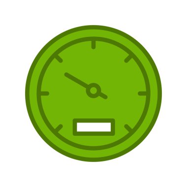 Hız göstergesi simgesi. Simge vektör illüstrasyonu hız ölçülüyor