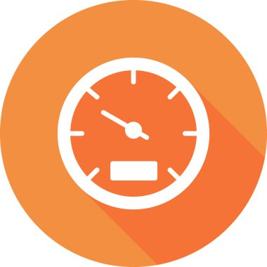 Hız göstergesi simgesi. Simge vektör illüstrasyonu hız ölçülüyor