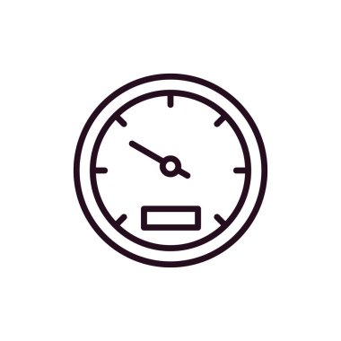 Hız göstergesi simgesi. Simge vektör illüstrasyonu hız ölçülüyor