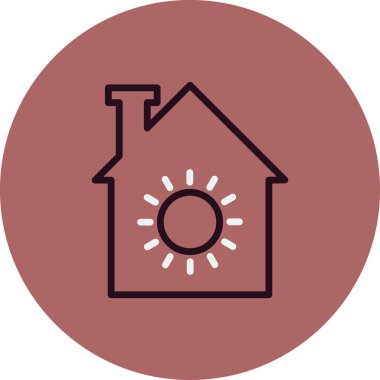 Güneş basit simgesi, vektör çizim